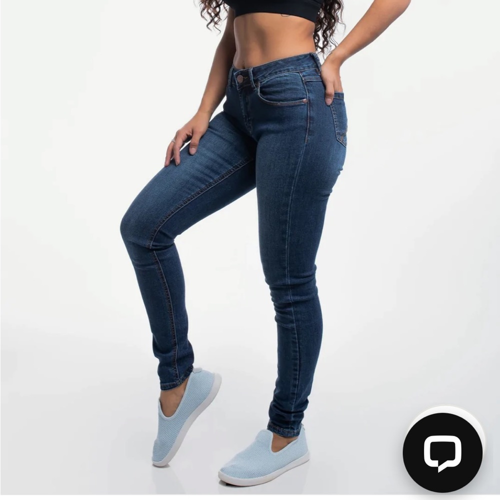 Womens Slim Athletic Fit Jeans - Blue Fade